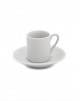 Xícara Café com Pires Tradicional Porcelana Branca Geni 55ml
