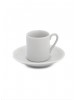 Xícara Café com Pires Tradicional Porcelana Branca Geni 55ml