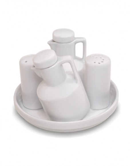 Conjunto Galheteiro Porcelana Geni 5 Peças