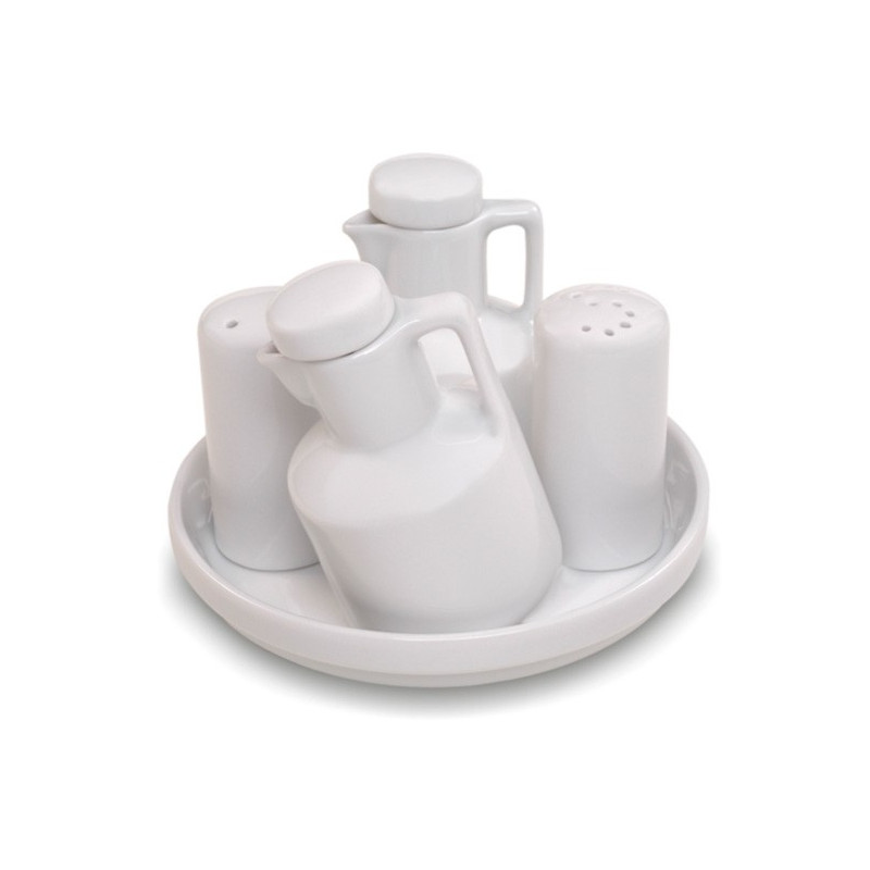 Conjunto Galheteiro Porcelana Geni 5 Peças