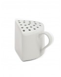 Queijeira Triangular Porcelana Branca Geni 9cm