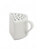 Queijeira Triangular Porcelana Branca Geni 9cm