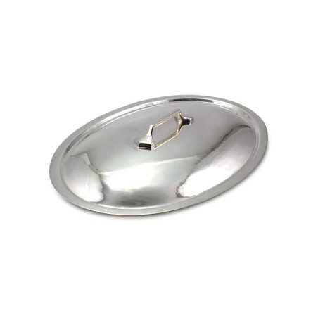 Tampa para Travessa Oval grande Prata Apolo 59x44cm