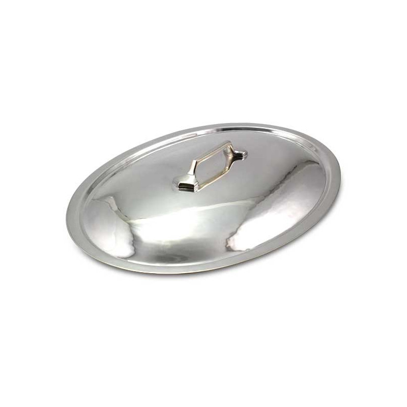 Tampa para Travessa Oval média Prata Apolo 50x37cm