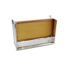 Suporte Favo Mel com Bandeja Prata Apolo 48x16x30cm