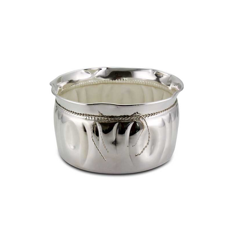 Centro de Mesa Cachepot grande Prata Apolo 35x20cm