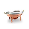 Rechaud Oval Banho Maria médio Cobre Apolo 47x35x22cm Alt