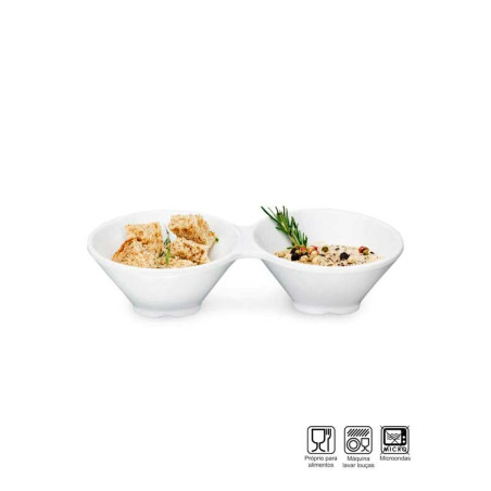 Petisqueira Dupla Melamina Profissional 20cm