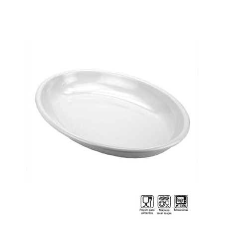 Travessa Oval Funda grande Melamina Profissional 52cm