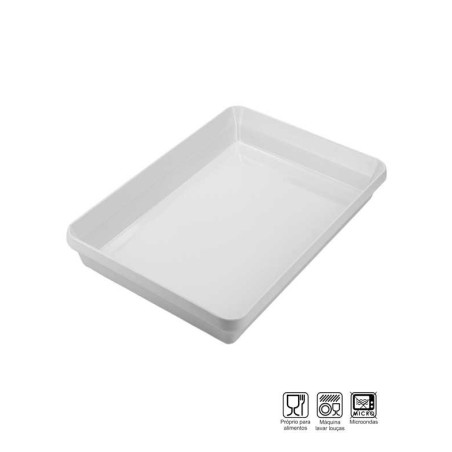 Travessa Retangular Funda média Melamina Profissional 30cm