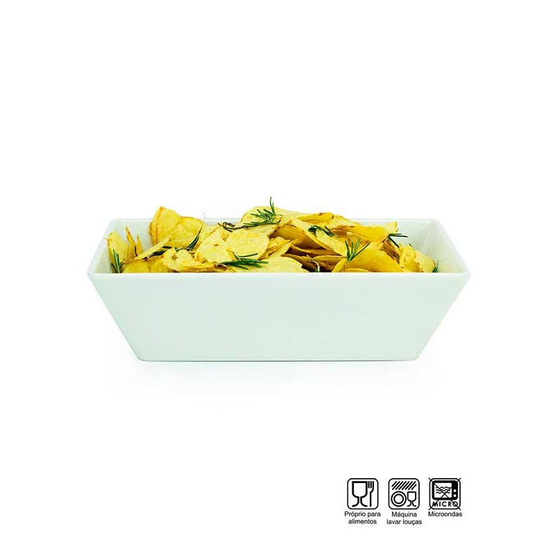 Travessa Buffet Retangular Melamina Profissional 25cm