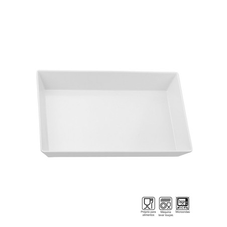 Travessa Buffet Retangular Melamina Profissional 40cm
