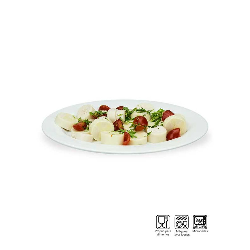 Travessa Rasa Tradicional Melamina Profissional Ø25cm