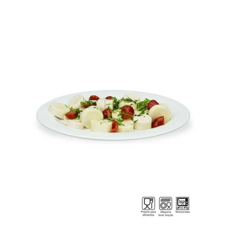 Travessa Rasa Tradicional Melamina Profissional Ø25cm