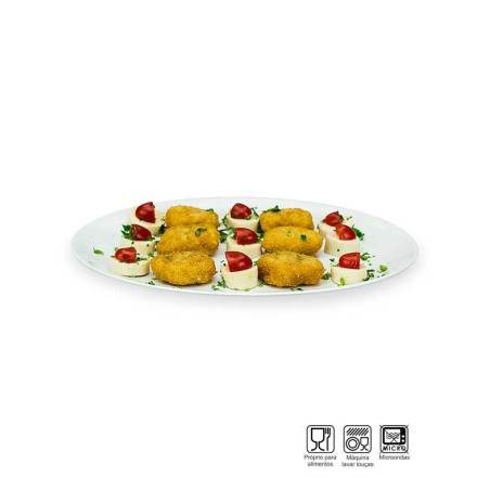 Prato Oval Raso Melamina Profissional 31cm