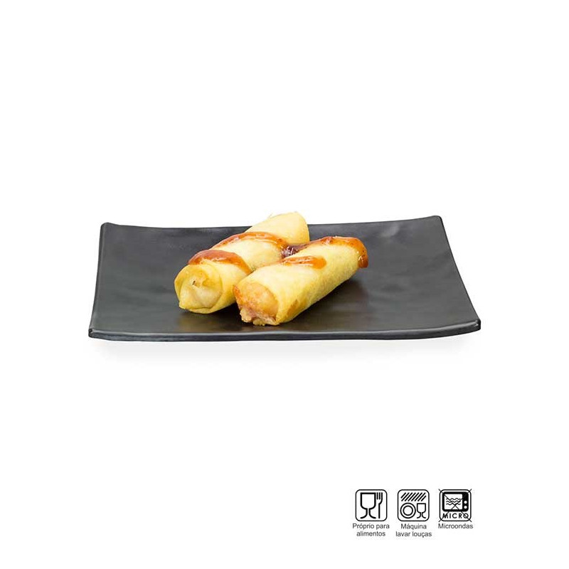 Travessa Sushi-Sashimi Retangular Melamina Profissional 20cm