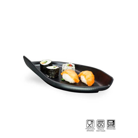 Travessa Sushi-Sashimi Oval Melamina Profissional 28cm