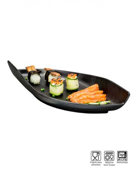 Travessa Sushi-Sashimi Oval Melamina Profissional 35cm