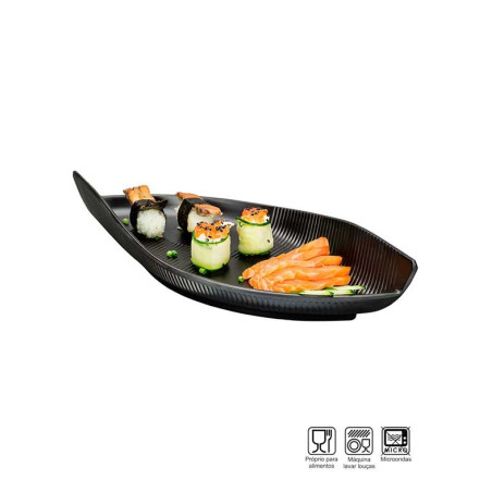 Travessa Sushi-Sashimi Oval Melamina Profissional 35cm