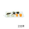 Prato Sushi-Sashimi com Porta Shoyu Melamina Profissional 25cm