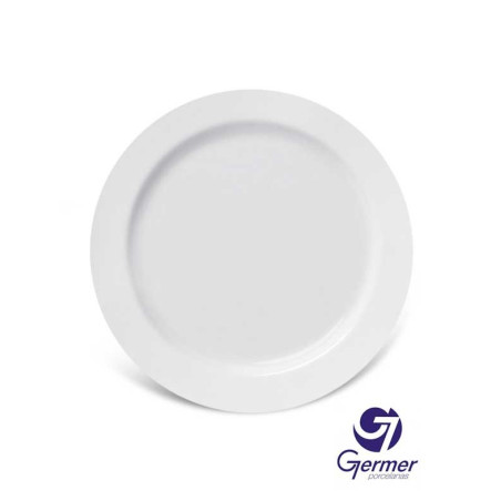 Prato Raso Capri Porcelana Branca Germer Ø26cm