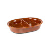 Travessa Oval Alta com 1 Divisória Cerâmica 42cm