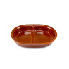 Travessa Oval Alta com 1 Divisória Cerâmica 42cm