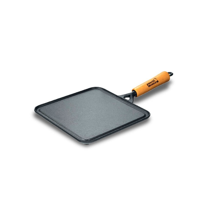 Bifeteira de Ferro Lisa Quadrada 24cm