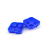 Forma de Gelo em Silicone Esférica 04 Cavidades Azul