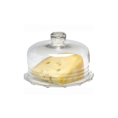 Queijeira de Vidro Transparente 11,5cm Loja Apolo