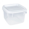 Pote de Plástico Quadrado 1,1L Moduline-Branco Pote de Plástico Quadrado 1,1L Moduline-Branco