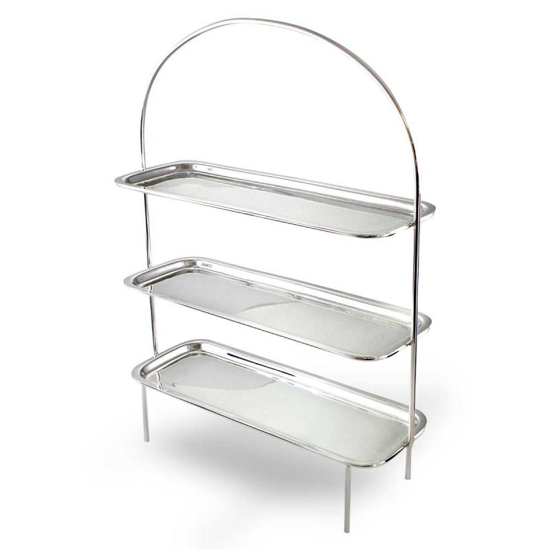 Suporte p/ doces retangular 3 andares - 45x16x62cm alt