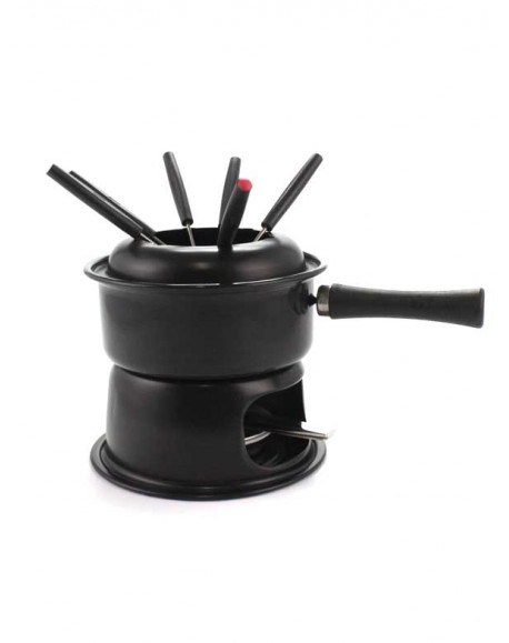 Aparelho de Fondue Lugano 11 pçs - preto