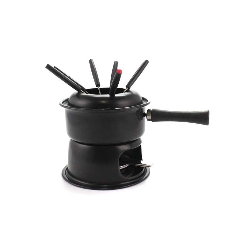 Aparelho de Fondue Lugano 11 pçs - preto