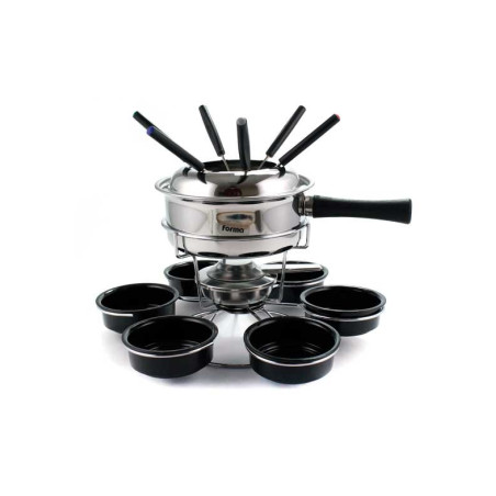 Aparelho de Fondue Carrossel Inox 18 pçs - preto
