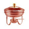 Rechaud Banho Maria Redondo Cobre Apolo com Cuba Porcelana 3L