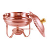 Rechaud Banho Maria Redondo Cobre Apolo com Cuba Porcelana 3L