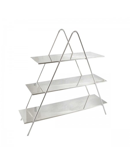 Expositor Triangular com 3 Bandejas - 70x23x70cm