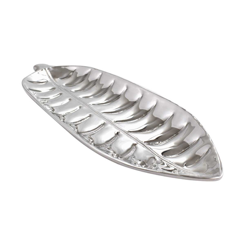 Travessa folha Heliconia - 58x20x4cm