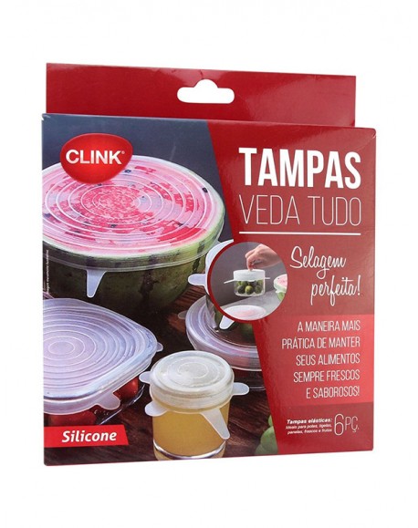 Jogo de Tampas Herméticas de Silicone