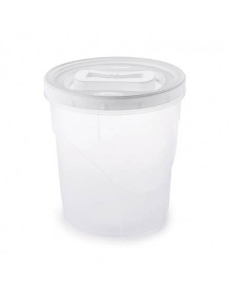 Pote de Plástico Redondo 3,2L Rosca - Branco