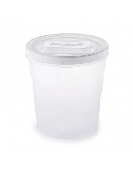 Pote de Plástico Redondo 3,2L Rosca - Branco