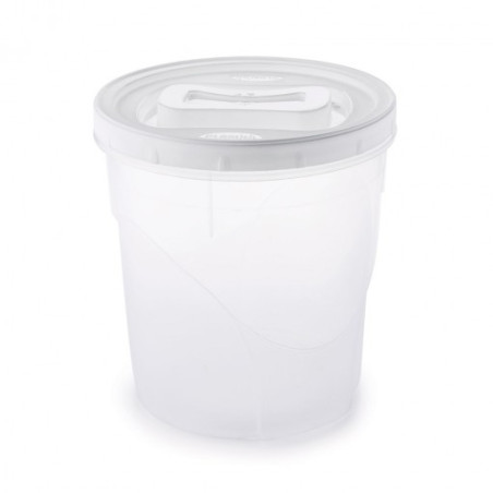 Pote de Plástico Redondo 3,2L Rosca - Branco