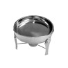 Rechaud com cuba inox redondo