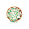 Cesta Redonda com Tecido 23x7cm Verde