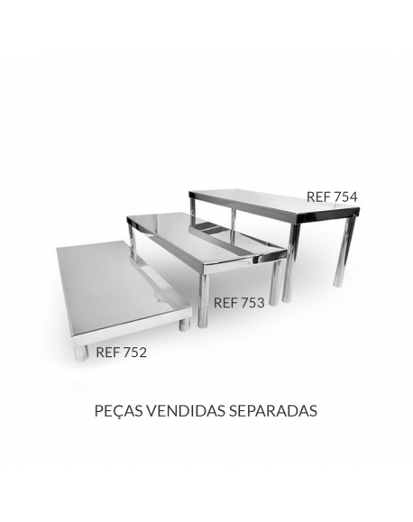 Mesa Expositora Retangular 50x20x5cm