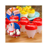 Jogo de forma para ovo em silicone 06 pcs