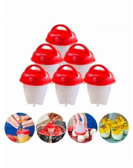 Jogo de forma para ovo em silicone 06 pcs