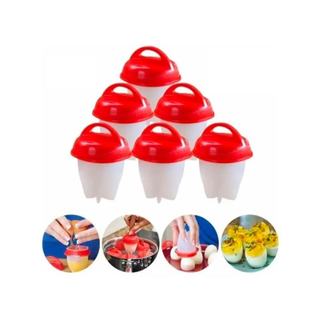 Jogo de forma para ovo em silicone 06 pcs