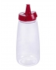 Bisnaga de Plástico Vermelho Flip Transparente 520ml